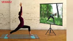 VEIDADZ Projector Screen With Stand Foldable White Wrinkle-Free 60-120 inch 16:9 Screen With Bag for Home Theater Indoor Outdoor