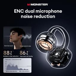 Choice Monster MQT65 OWS Bluetooth 6.0 Earphones Low Latency Earclip Bluetooth Headphones HD Call HiFi Music Game Sport Earbuds