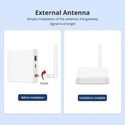 Zemismart Zigbee Hub with Antenna Smart Home Bridge Wired Gateway with Network Cable Work with Tuya Smart Life App