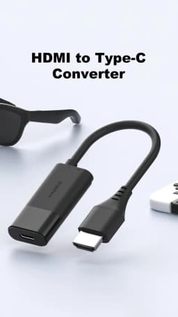 Hagibis HDMI to USB C Female Converter HDMI to AR Glasses Adapter Charge and Play For Switch PS5 Xbox Rokid/Xreal/Thunderbird