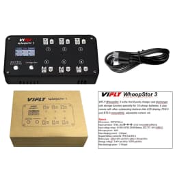 VIFLY WhoopStor 3 V3 Charger 6 Ports 1S LIPO LiHV Battery Charger Discharger Storage LCD TYPE-C DC TX60 For RC FPV BT2.0 PH2.0