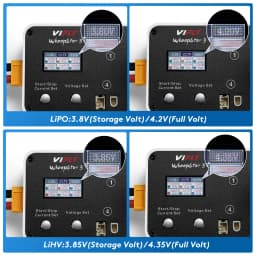 VIFLY WhoopStor 3 V3 Charger 6 Ports 1S LIPO LiHV Battery Charger Discharger Storage LCD TYPE-C DC TX60 For RC FPV BT2.0 PH2.0