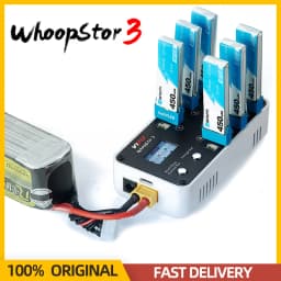 VIFLY WhoopStor 3 V3 Charger 6 Ports 1S LIPO LiHV Battery Charger Discharger Storage LCD TYPE-C DC TX60 For RC FPV BT2.0 PH2.0