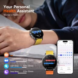 Kieslect Kr2 Pro Smart Watch 3ATM 1.6' FHD AMOLED Display with AOD Dual Core Triple Speed 2.5D GPU Super Dynamic Calling Watch