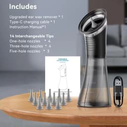 Rechargeable Ear Cleaner for Removing Earwax Integrated Dry and Dirty Storage Replaceable NozzleVisual Sewage Recovery Window
