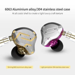 KZ ZS10 Pro Metal Headset 4BA+1DD Hybrid 10 drivers HIFI Bass Earbuds In Ear Monitor Headphones Sport Noise Cancelling Earphones
