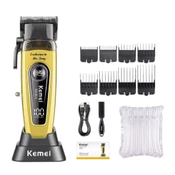 Kemei KM-90-4 Professional 11500 RPM Hair Clipper for Barbers Rechargeable Trimmers Brushless Motor Hair Cutting Machine for Men