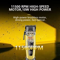 Kemei KM-90-4 Professional 11500 RPM Hair Clipper for Barbers Rechargeable Trimmers Brushless Motor Hair Cutting Machine for Men