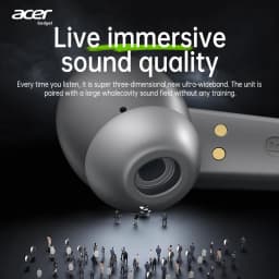 Acer Ohr503 Wireless Bluetooth Headphones with In-Ear Design, High-Definition Sound Quality, Noise Reduction for Calls, Comfortable Fit, Suitable for Sports, Running, and Cycling, Compatible with Mobile Phones and Tablets