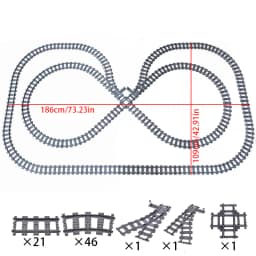 MOC Compatible With LEGO Train Track Combination Scene Building Blocks DIY Cross Track Railroad Flexible Bricks Toys Rail Car