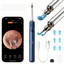 3 in 1 Wi-Fi Enabled Ear Pick Tweezers 12MP Camera Earwax Removal Tool with Rechargeable Battery Ear Cleaner with Tweezers Tools