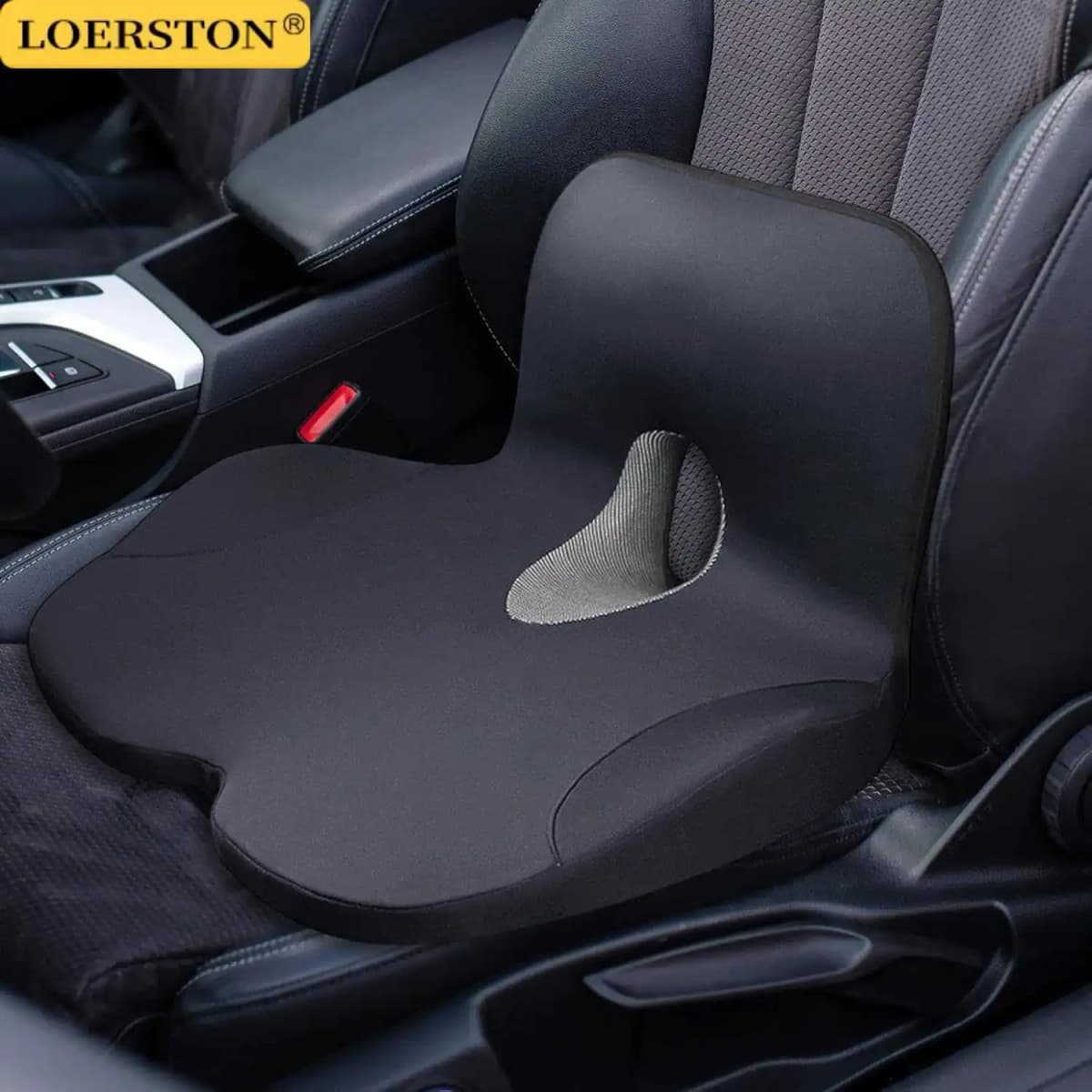 Memory Foam Seat Cushion Waist Back Support Pillow Set Orthopedic Ergonomic Coccyx Relief Hip Lumbar Pad for Office Chair Car