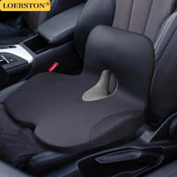 Memory Foam Seat Cushion Waist Back Support Pillow Set Orthopedic Ergonomic Coccyx Relief Hip Lumbar Pad for Office Chair Car