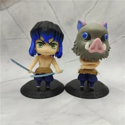 10pcs/set Anime Demon Slayer Kamado Nezuko Kamado Tanjuurou Battle Version Action Figure Collectible Models Toys 10cm
