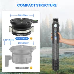 Leveling Base Tripod Head Camera Leveler Adjusting Plate Leveling Head with 3/8'' 1/4" Screw for Tripod Monopod Max Load 10kg