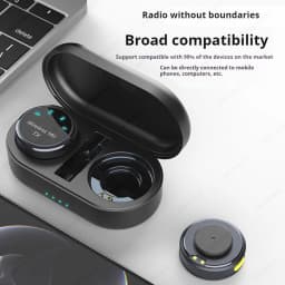 New Magnetic Wireless Lavalier Microphone Noise Canceling Necklace Windproof Cap Audio Video Recording Microphone for Smartphone