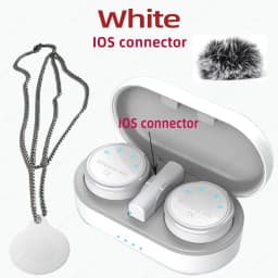 New Magnetic Wireless Lavalier Microphone Noise Canceling Necklace Windproof Cap Audio Video Recording Microphone for Smartphone