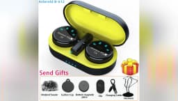 New Magnetic Wireless Lavalier Microphone Noise Canceling Necklace Windproof Cap Audio Video Recording Microphone for Smartphone