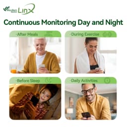 5Sets MicroTech LinX CGM Sensors Blood Glucose Meter No Finger Pricking Blood Sugar Test Diabetes Management