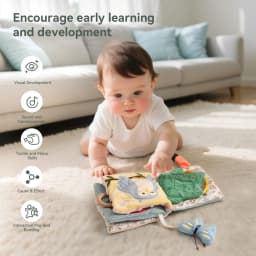 Baby Toys Cloth Book Infant Early Educational 0 12 Months Baby Sensory Toys Soft Books Toys Fluffy Cartoon Elephant Books Gifts