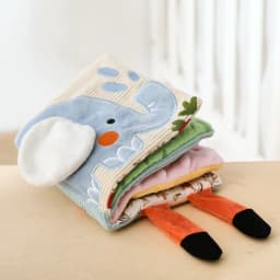 Baby Toys Cloth Book Infant Early Educational 0 12 Months Baby Sensory Toys Soft Books Toys Fluffy Cartoon Elephant Books Gifts