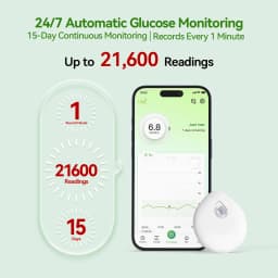 MicroTech LinX Vista CGM 15-Day Continuous Glucose Monitor with 24/7 Real-Time Blood Glucose Monitoring Diabetes Management
