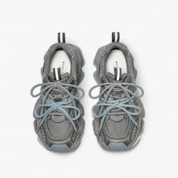 BEAUTODAY Chunky Sneakers Women Synthetic Leather Mesh Mixed Color Round Toe Lace-Up Sports Trainer Ladies Shoes Handmade 29A51