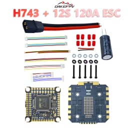 DAKEFPV H743 12S 120A FC 8S 100A BLS Bluejay ESC H743 Flight Controller Powerful RC Stack for 10 13 15 18inch FPV Racing Drone