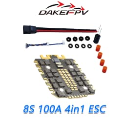 DAKEFPV H743 12S 120A FC 8S 100A BLS Bluejay ESC H743 Flight Controller Powerful RC Stack for 10 13 15 18inch FPV Racing Drone
