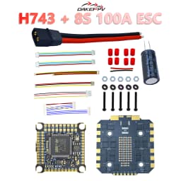 DAKEFPV H743 12S 120A FC 8S 100A BLS Bluejay ESC H743 Flight Controller Powerful RC Stack for 10 13 15 18inch FPV Racing Drone
