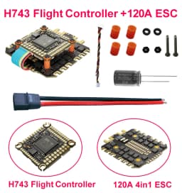 DAKEFPV H743 12S 120A FC 8S 100A BLS Bluejay ESC H743 Flight Controller Powerful RC Stack for 10 13 15 18inch FPV Racing Drone