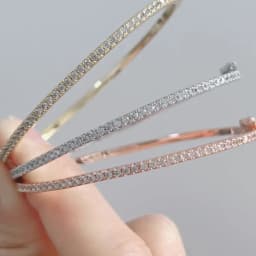 Quality Brand Pure 925 Sterling Silver Jewelry For Women Gold Bangle Move Diamond Bangle Wedding Jewelry Around Rivet 6cm Bangle