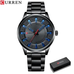 CURREN 8406 Mens Large Dial Ultra-Thin Business Simple Steel Strap Superior Brand Fashion Simple Style Wristwatch