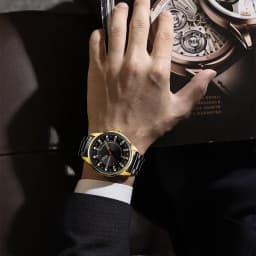 CURREN 8406 Mens Large Dial Ultra-Thin Business Simple Steel Strap Superior Brand Fashion Simple Style Wristwatch