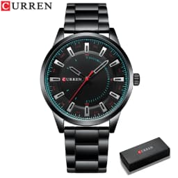 CURREN 8406 Mens Large Dial Ultra-Thin Business Simple Steel Strap Superior Brand Fashion Simple Style Wristwatch