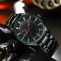 CURREN 8406 Mens Large Dial Ultra-Thin Business Simple Steel Strap Superior Brand Fashion Simple Style Wristwatch