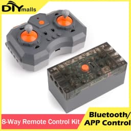 New 8-Way Remote Control Kit With 6.0 Lithium Battery Box Support Bluetooth/APP Program Remote Control MOC Building Blocks Parts