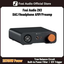 Fosi Audio ZH3 HIFI Headphone Amplifier AKM4493SEQ Desktop DAC Fully Balanced Preamp with Remote 12V Trigger Input
