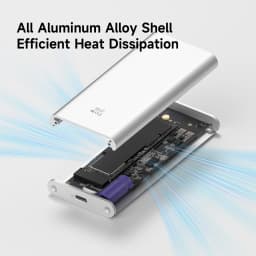 Hagibis M.2 NVMe SSD Enclosure with E-Ink Display 10Gbps Ink Screen Aluminum External SSD Case for 2230/2242/2260/2280 SSDs