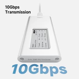 Hagibis M.2 NVMe SSD Enclosure with E-Ink Display 10Gbps Ink Screen Aluminum External SSD Case for 2230/2242/2260/2280 SSDs