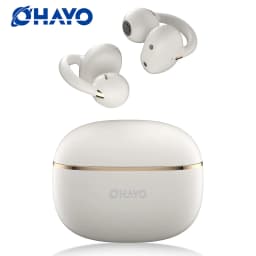 Ortizan OHAYO-A7 Clip On Earbuds, Lightweight Comfort Open Ear Headphones, Wireless Sports Headphones with ENC AI 4 Mics Calls