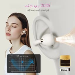 Ortizan OHAYO-A7 Clip On Earbuds, Lightweight Comfort Open Ear Headphones, Wireless Sports Headphones with ENC AI 4 Mics Calls