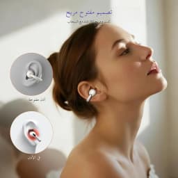 Ortizan OHAYO-A7 Clip On Earbuds, Lightweight Comfort Open Ear Headphones, Wireless Sports Headphones with ENC AI 4 Mics Calls