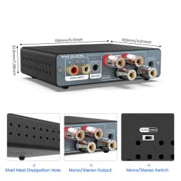 AIYIMA A07 MAX TPA3255 Audio Power Amplifier 2.0 Stereo Amplify 300Wx2 PBTL Mono Sound Amplifier 600W Home Speaker Amplificador