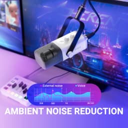 FIFINE XLR/USB Dynamic Microphone with Headphone Jack/RGB/Mute,MIC for Recording Streaming Gaming PS4/PS5 Ampligame AM8W
