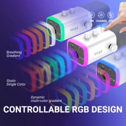 FIFINE XLR/USB Dynamic Microphone with Headphone Jack/RGB/Mute,MIC for Recording Streaming Gaming PS4/PS5 Ampligame AM8W