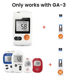 Sinocare GA-3 Glucometer Diabetes Blood Glucose Meter & Test Strips &Lancets Glm Medical Blood Sugar Meter Diabetes Tester