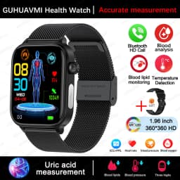 2025 New For XIAOM1 ECG+PPG Blood Fat Uric Acid Health Smartwatch Men Women Heart Rate Blood Pressure Bluetooth Call Smart Watch
