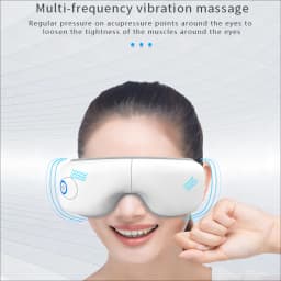 Folding Eye Massager Eye Mask with Bluetooth Music Airbag Compression Eye Care Device Gift for Eye Strain Dry Eye Improve Sleep