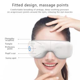 Folding Eye Massager Eye Mask with Bluetooth Music Airbag Compression Eye Care Device Gift for Eye Strain Dry Eye Improve Sleep